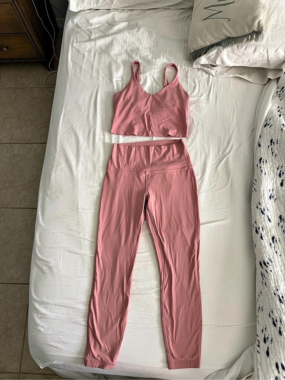 lululemon Align Tank and Align Pant 25" Matching Set Pink Set
